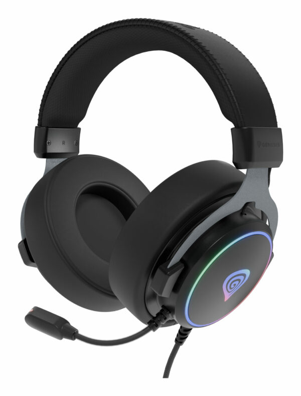 Casti cu fir Genesis Neon 764 negru „NSG-2169” (timbru verde 0.18 lei)