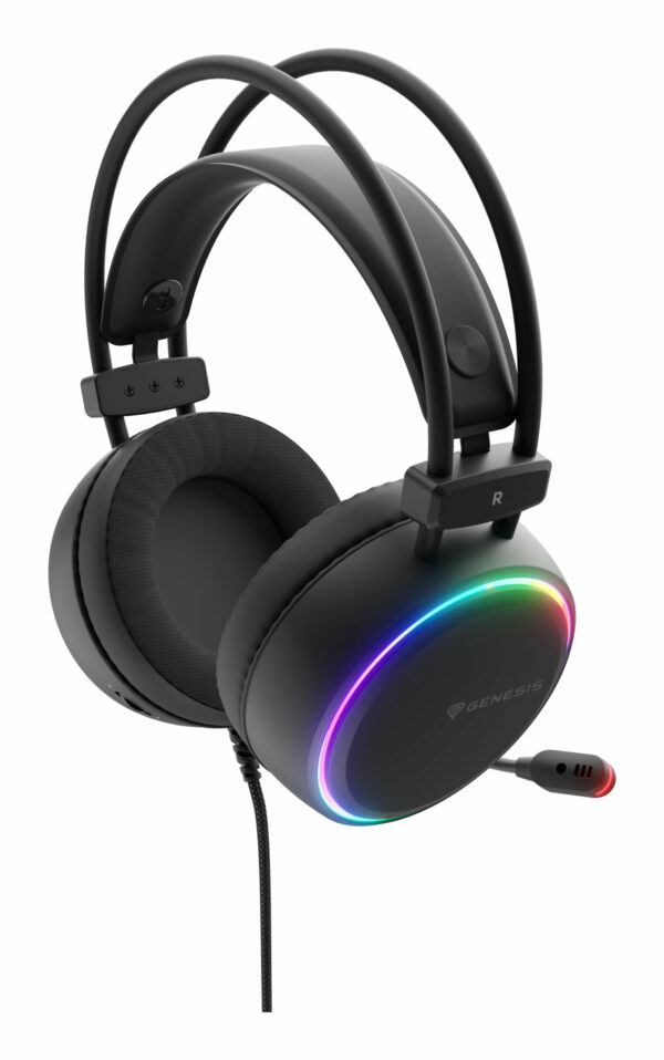 Casti cu fir Genesis Neon 613 G2 negru „NSG-2307” (timbru verde 0.18 lei)