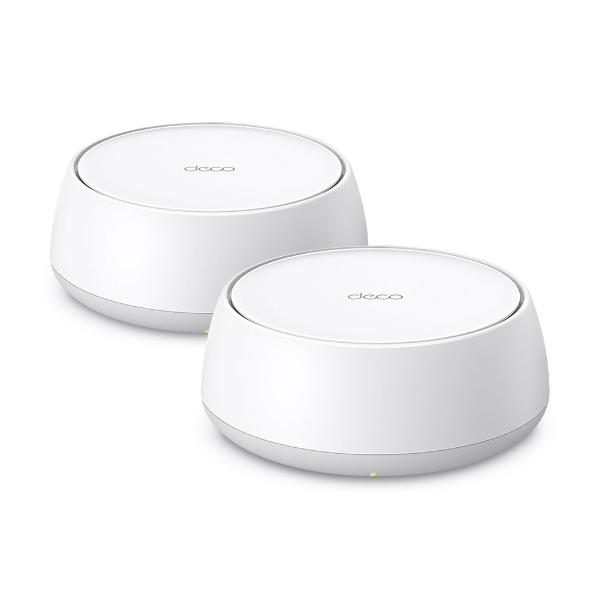 MESH TP-LINK wireless, Wi-Fi 7 BE3600 Tri-Band, pt int, 3600 Mbps, 2xxxx2.5 Gbps WAN/LAN,2.4 GHz|5 GHz,antena int x 8, standard 802.11be „Deco BE25(2-pack)” (timbru verde 2 lei)