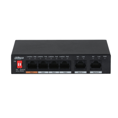 DAHUA SWITCH 6P 10/100 4POE PORTS „PFS3006-4ET-60-V2” (timbru verde 2 lei)