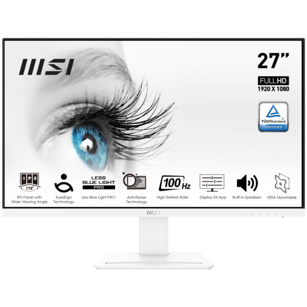 MSI PRO MP273AW 27inch IPS FHD 100Hz 4ms D-SUB HDMI DP Speakers White „PRO MP273AW” (timbru verde 7 lei)
