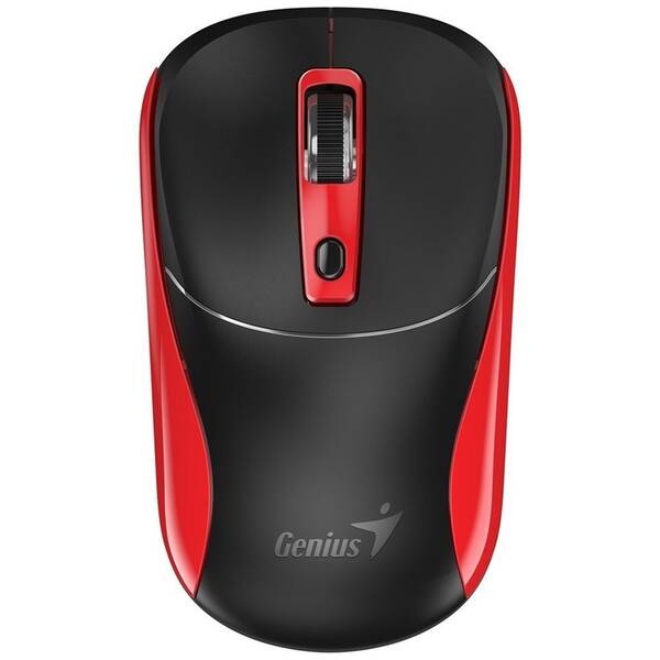 MOUSE Genius „NX-7123xxxxxx, wireless, 2.4G, BlueEye, 1200 dpi, butoane/scroll 3/1, rosu, AAx1, „31030043402” (timbru verde 0.18 lei)