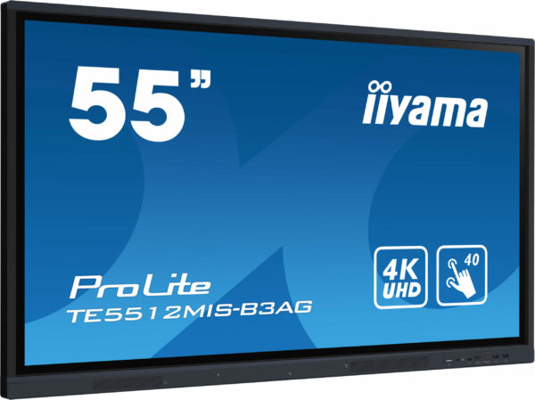 The TE5512MIS-B3AG is an exceptional 4K UHD interactive display designed by iiyama to enhance collaboration,LCD screen, PureTouch-IR, iiWare 10 with Android 11. „TE5512MIS-B3AG” (timbru verde 7 lei)