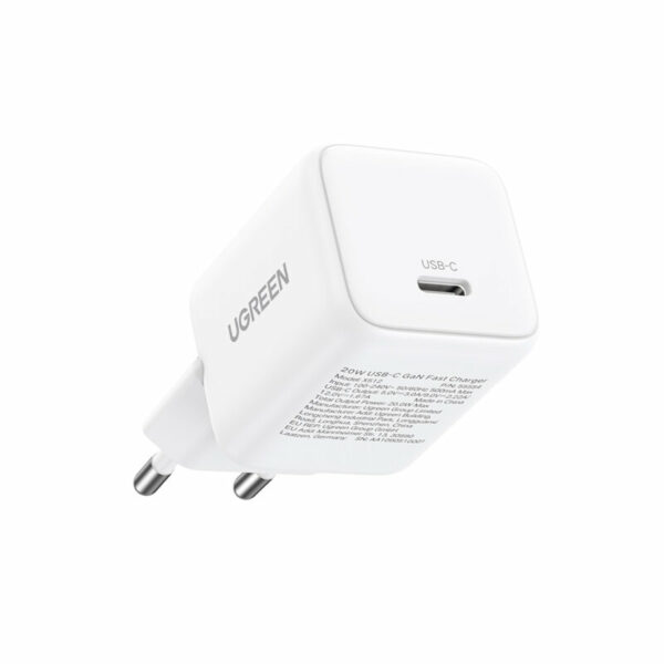 INCARCATOR retea Ugreen GaN „X512” Quick Charge 20W, 1 x USB Type-C, alb „55554” (timbru verde 0.18 lei)