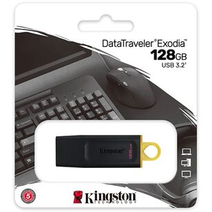 Memorie USB 3.2 / 3.1 / 3.0 / 2.0 Kingston, 128GB, DataTraveler, Black „PD KGT USB 128GB-BK” (timbru verde 0.03 lei)