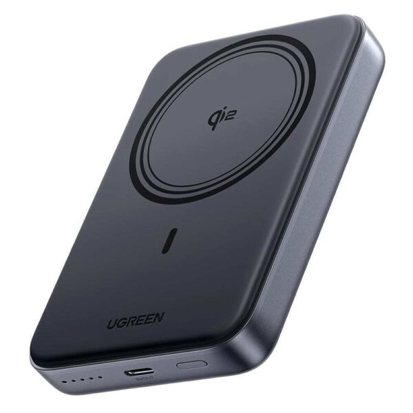 POWER BANK Ugreen „PB763”, 10000mAh, 20W, prindere magnetica, wireless charging: Qi 2 15W max, 1 x USB Type-C input/output, gri „55135B” (timbru verde 0.98 lei)