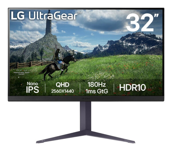 Gaming UltraGear 32GS85Q-B 31.5 inch QHD IPS 1 ms 180 Hz HDR FreeSync & G-Sync Compatible „32GS85Q-B” (timbru verde 7 lei)