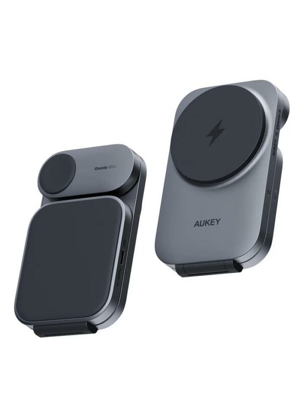 Statie de incarcare wireless Aukey, LC-MC312 (EU), 15W, fast charge, 1 x USB-C, negru, „LLTSEUN1049283” (timbru verde 0.18 lei) – 689323787432