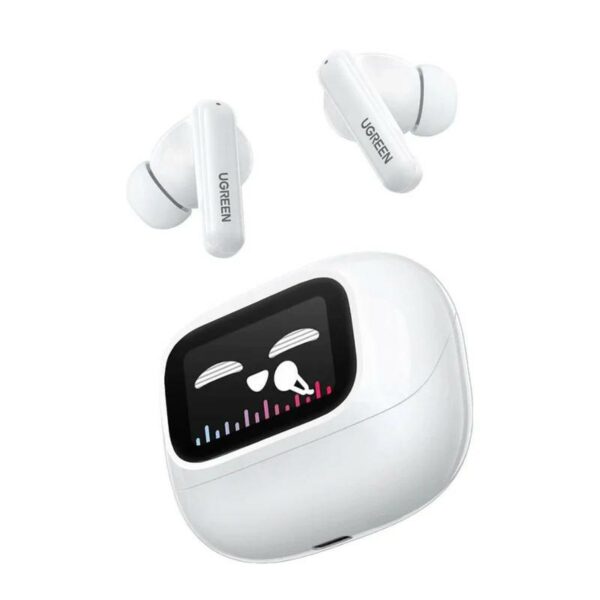 CASTI Ugreen, „CM123” HiTune T6 Magic TWS, 30 ore baterie, incarcare USB Type-C, Over Ear, bluetooth 5.4, alb „55137”, (timbru verde 0.18 lei)