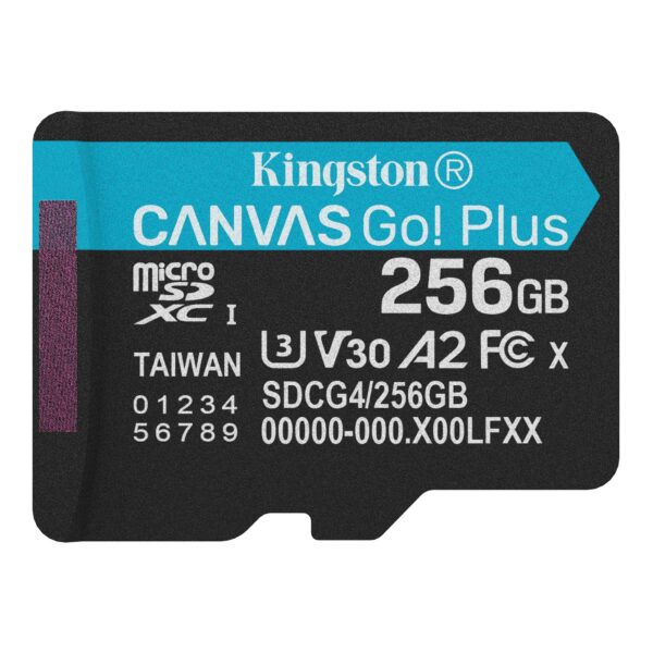 MicroSD Kingston Canvas GO Plus 256GB „SDCG4/256GBSP” (timbru verde 0.03 lei)
