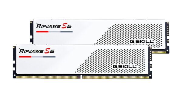Memorie Ripjaws S5 XMP 3.0 White 64GB, DDR5-5600Mhz, CL30, Dual Channel „F5-5600J3036D32GX2-RS5W”