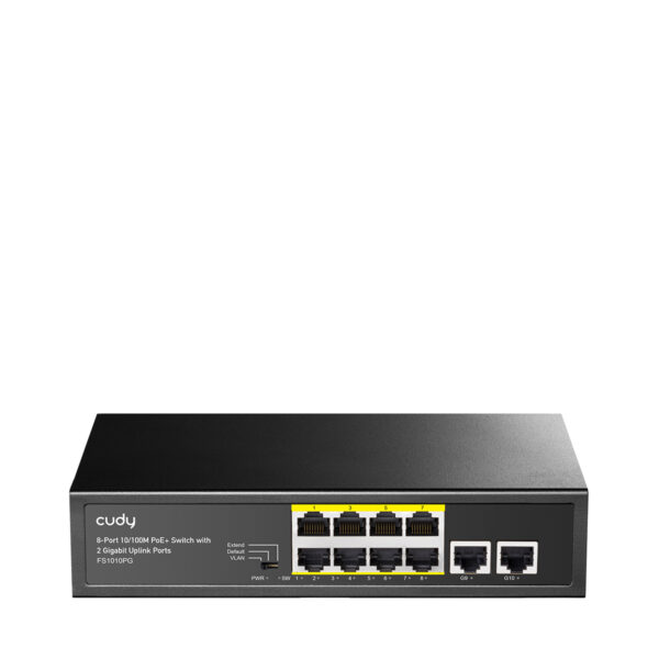 CUDY 8-Port 10/100M PoE+ Switch 2 Gigabi „FS1010PG” (timbru verde 2 lei)