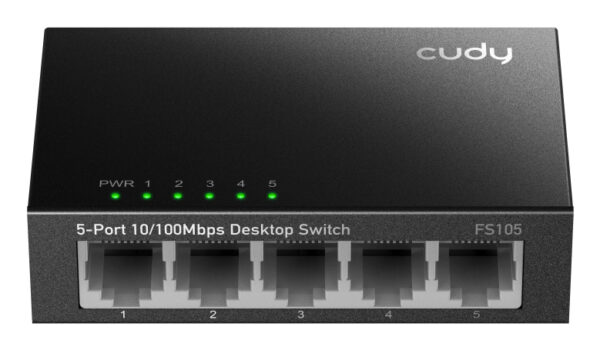 CUDY 5-Port 10/100 Mbps Metal Switch „FS105” (timbru verde 2 lei)