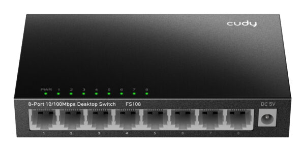 CUDY 8-Port 10/100 Mbps Metal Switch „FS108” (timbru verde 2 lei)