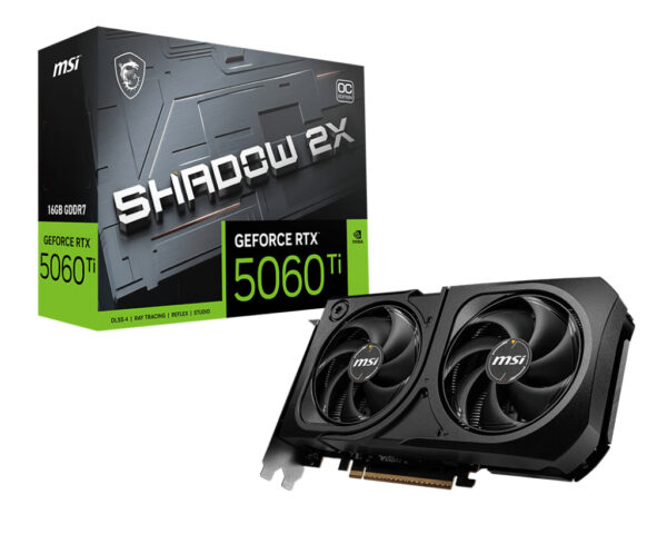 MSI GeForce RTX 5060 Ti 16G SHADOW 2X OC PLUS „GeForce RTX 5060 Ti 16G SHADOW 2X OC PLUS”