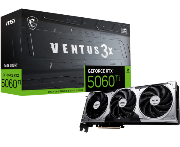 MSI GeForce RTX 5060 Ti 16G VENTUS 3X OC „GeForce RTX 5060 Ti 16G VENTUS 3X OC”