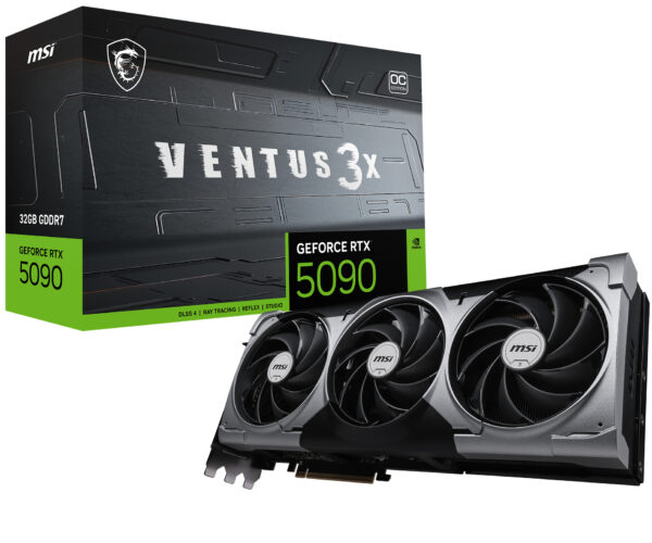 MSI NVIDIA GeForce RTX 5090 32GB VENTUS 3X OC GDDR7 512bit Gaming Graphics card „GEFORCE RTX 5090 32G VENTUS 3X OC”