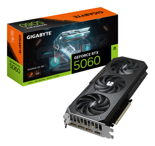 PLACA VIDEO GIGABYTE GeForce RTX 5060 GAMING OC 8G „GV-N5060GAMING OC-8GD”