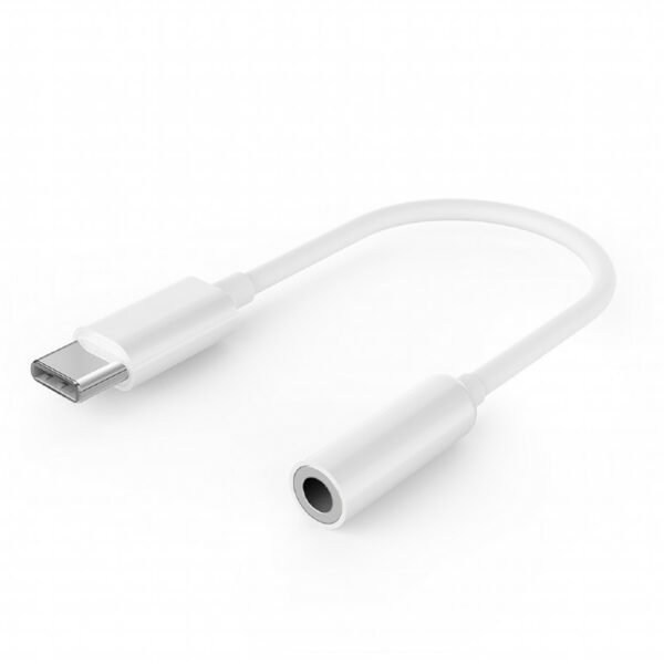 ADAPTOR audio GEMBIRD stereo (USB Type-C T la 1 x 3.5 mm jack 4-pin M), 0.1M, alb, „A-CM-3.5F-01” (timbru verde 0.08 lei)