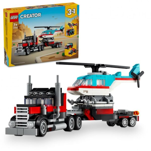 CAMIONETA-PLATFORMA CU ELICOPTER 31146 „LEGO31146”