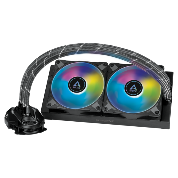 COOLER Arctic „Liquid Freezer III Pro 240”, skt. LGA1851, LGA 1700, AM4, AM5, racire cu lichid, 2 x 120mm P12 Pro, 600 – 3000 RPM, , negru „ACFRE00178A” (timbru verde 2.00 lei)