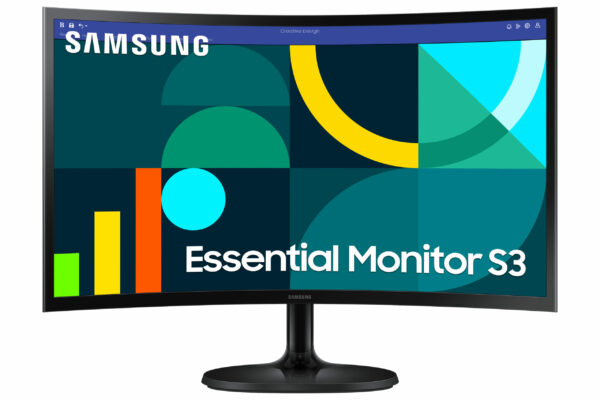 SAMSUNG Essential S3 S36GD 24inch Gaming Monitor Curved IPS FHD 1920×1080 100Hz HDMI D-sub „LS24D360GAUXEN” (timbru verde 7 lei)