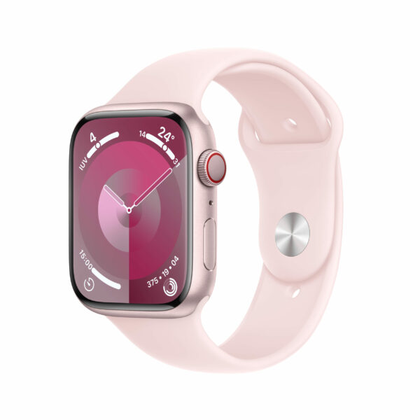 Smartwatch Watch Series 9 LTE 45mm Pink Aluminium Case with Sport Band M/L Light Pink „MRML3” (timbru verde 0.18 lei)