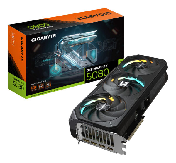 GIGABYTE GeForce RTX 5080 GAMING OC 16G, 256 bit, Negru „N5080GAMING OC-16GD”