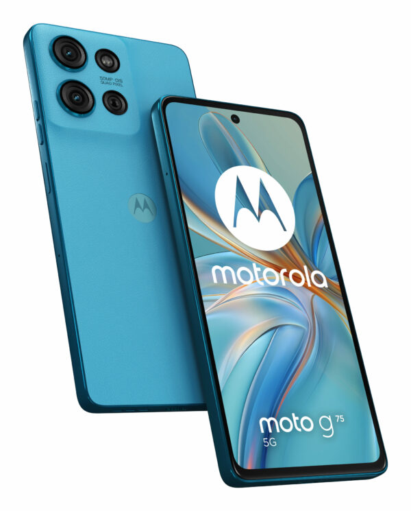 Moto G75, 256GB, 8GB RAM, Dual SIM, 5G, Tri-Camera, Aqua Blue „PB3Y0007PL” (timbru verde 0.45 lei)