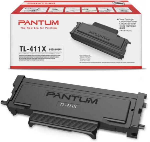Toner Original Pantum Black, TL-411X, pentru P3010DW|3300DW|M6700DW|M6800FDW|M7100DW|M7200FDW, 6K, incl.TV 1.2 RON, „TL-411X”