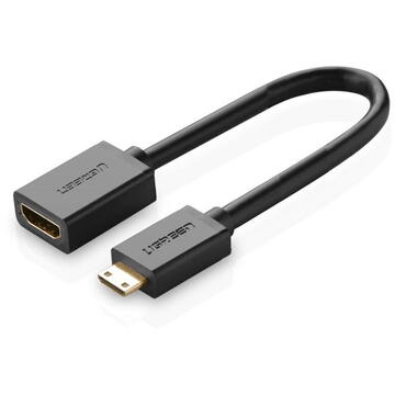 CABLU ADAPTOR video Ugreen, mini HDMI (T) la HDMI (M), rezolutie maxima 4K/60Hz, HDMI 2.0, 0.22 m, negru „20137” (timbru verde 0.80 lei) – 6957303801855