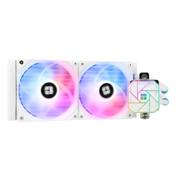 COOLER Thermalright „Aqua Elite 240 White Argb V3”, skt. LGA1851, LGA 1700, AM4, AM5, racire cu lichid, 2 x 120mm, 1500 RPM, ARGB adresabil, alb „Aqua Elite 240 White Argb V3” (timbru verde 2.00 lei)