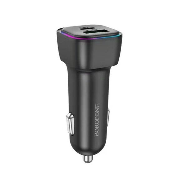 INCARCATOR auto Borofone „BZ28A”, pt. bricheta auto, 1 x USB max.18W, 1 x USB Type-C max 30W, negru „6941991110818” (timbru verde 0.18 lei)