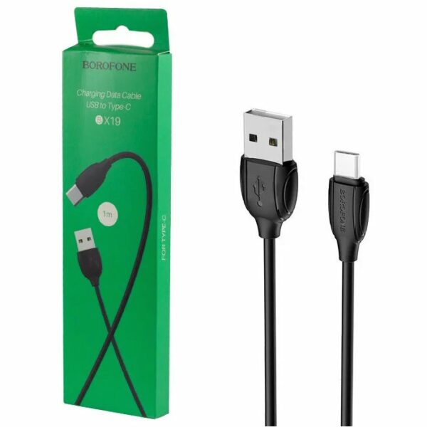 CABLU alimentare si date Borofone „BX19”, Charging Data Cable pt. smartphone, USB la USB Type-C, 3A, 1m, negru „6931474701794” (timbru verde 0.18 lei)