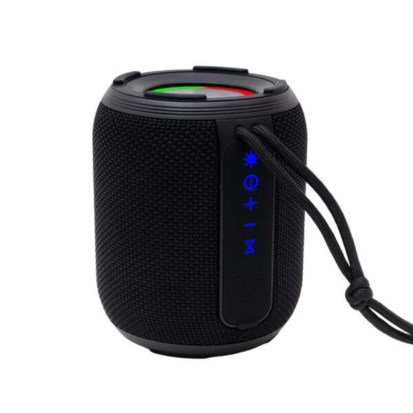 BOXA SPACER portabila bluetooth, YOUPI-BK, RMS: 6W, RGB, acumulator 1800mAh, timp de functionare pana la 5 ore, pana la 10m, AUX, FM radio, microSD, incarcare USB Type-C, IPX5, BLACK, „SPBS-YOUPI-BK” (timbru verde 0.18 lei)