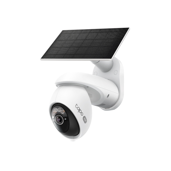 CAMERA IP TP-LINK + PANOU SOLAR, wireless, turret, pt.exterior, dist. IR 9 m, tip lentila fixa 4 mm, 4K 8MP (3840 xxxx 2160 px), microfon, carcasa plastic, slot SD card, „Tapo C660 KIT” (timbru verde 0.8 lei)