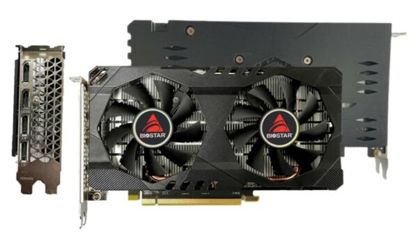 Placa video Biostar „AMD Radeon RX 6600”, 8GB GDDR6, 128 bit, PCI-E 4.0, 3 x DisplayPort 1.4a, 1 x HDMI 2.1, racire activa 2 x fan, „VA6606RM81”