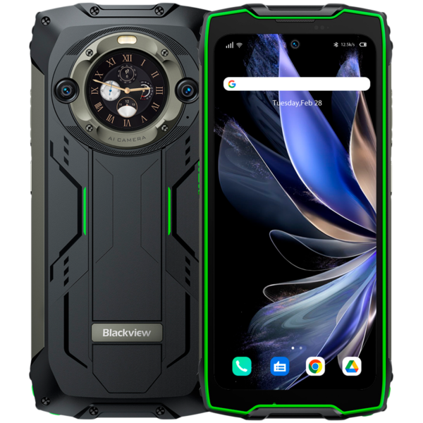 Blackview Rugged BV9300Pro LTE 6.7″ FHD+IPS 1080×2388 120Hz 12GB+256GB Front 32MP Rear 64MP+8MP IP68/IP69K Waterproof 15080mAh NO Charger Android 13 up to 15 Green „BV9300PRO12_GR_EU” (timbru verde 0.45 lei)