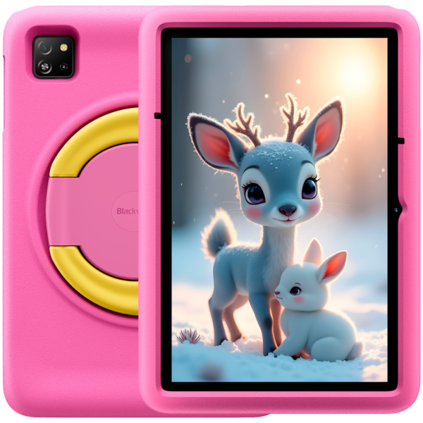 Blackview Tab 60 Pro Kids LTE 10.1-inch HD+ 800×1280 IPS 60Hz 4GB/128GB 5MP Front/8MP Back Cam 7700mAh NO Carger USB Type-C Android 15 SD card slot Rose Pink „BVTAB60PRO_KIDS-PK_EU” (timbru verde 0.9 lei)