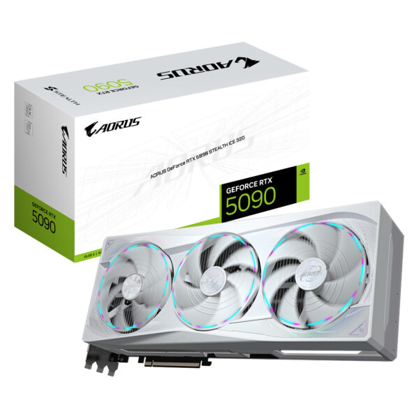 GB GeForce RTX5090 AORUS STEALTH ICE 32G „GV-N5090AORUSST ICE-32GD”
