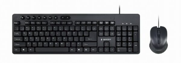 KIT wired GEMBIRD, tastatura 104 taste + mouse optic 1600dpi 3 butoane rotita scroll, black „KBS-UM-04” (timbru verde 0.8 lei)x