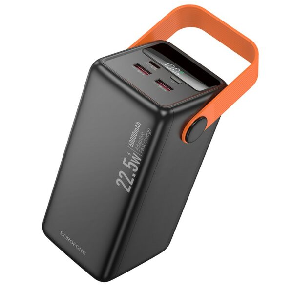 POWER BANK Borofone „BJ66B”, 60000mAh, 65W, 2 x USB; 1 x USB Type-C, total 5V/3A, negru „6941991115165” (timbru verde 0.98 lei)