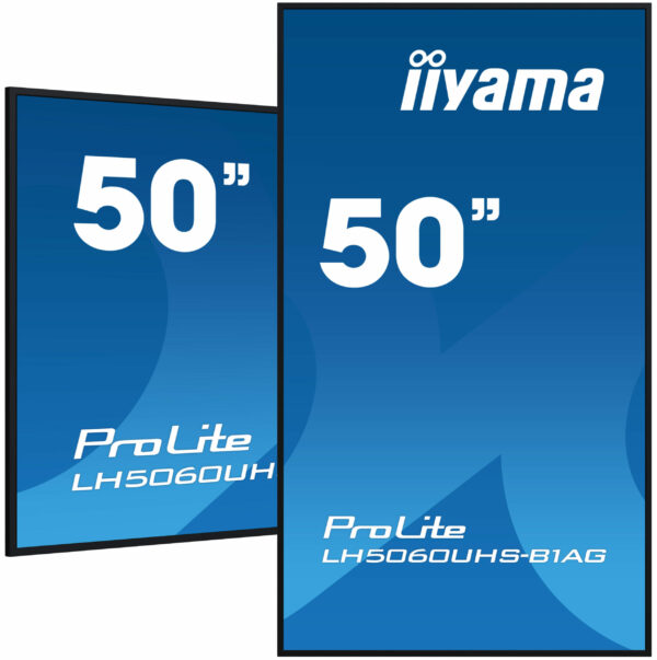 IIYAMA LFD LH5060UHS-B1AG 50″ 4K UHD professional digital signage 3840×2160 16:9 500 cd/m2 1200:1 8ms Android 11 OS, iiSignage2, FailOver, EShare landscape, portrait „LH5060UHS-B1AG” (timbru verde 7 lei)