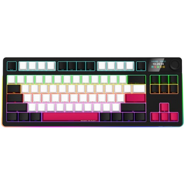 LORGAR KBP70TKLW, Wireless TKL Mechanical Gaming Keyboard Pro, Black/red, EN layout „LRG-KBP70TKLW-BK-US” (timbru verde 0.8 lei)