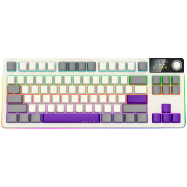LORGAR KBP70TKLW, Wireless TKL Mechanical Gaming Keyboard Pro, Beige, EN layout „LRG-KBP70TKLW-RT-US” (timbru verde 0.8 lei)