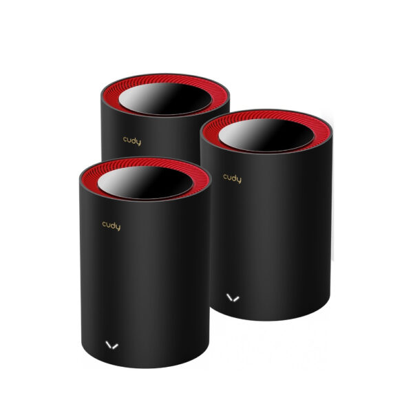 Cudy AX3000 Wi-Fi 6 Mesh 2.5G Solution 3-Pack, Dual-Band, Black „M3000/3-PACKV1.0” (timbru verde 0.8 lei)