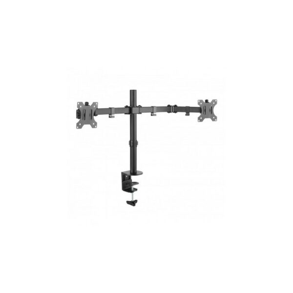Suport de birou pentru 2 monitoare, 13-32 inch(33cm-81cm), reglabil, capacitate sustinere 8KG/monitor, Negru, Nexio „NX-LDT12-C024N”