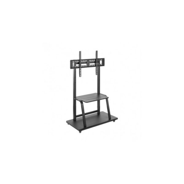 Stand TV pentru prezentare, Heavy-Duty, mobil pe roti, raft dispozitive multimedia, 37-100 inch(94cm-254cm), reglabil inaltime, capacitate sustinere 150KG, Negru, Nexio „NX-T1035ME”