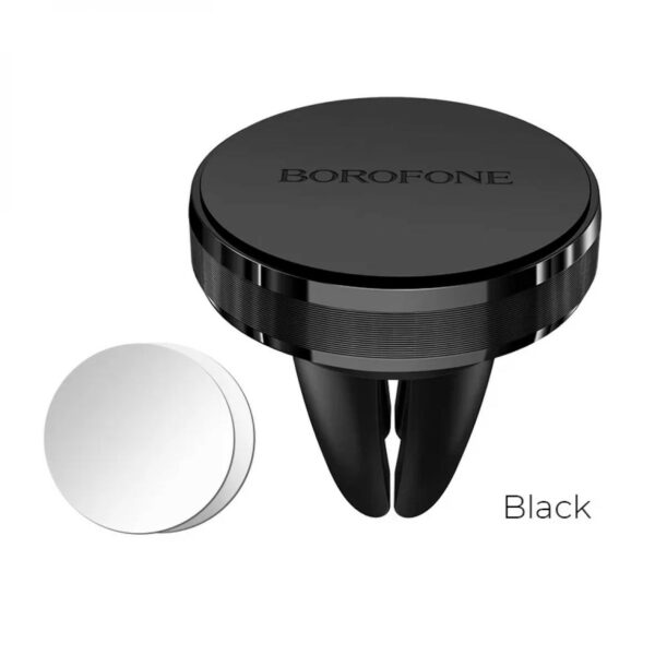SUPORT AUTO Borofone „BH8” pt. SmartPhone, magnetic, fixare grila ventilatie, negru „6931474702005”