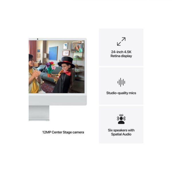 APPLE iMAC24 M4(8/8) 16GB 512GB SILVER „Z1E2000UT” (timbru verde 10 lei)